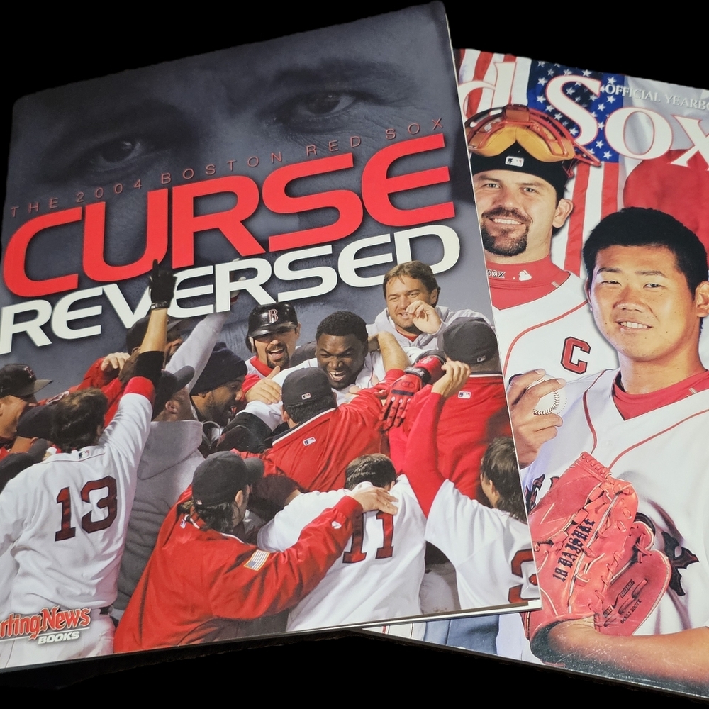 Boston Red Sox 2004 Curse Reversed Book and 1007 Official Yearbook Set!